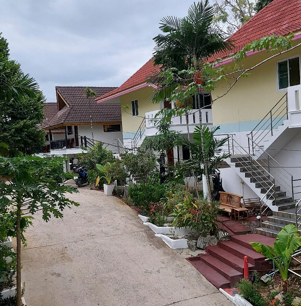 View toward the beach from Oceanview Bungalows property